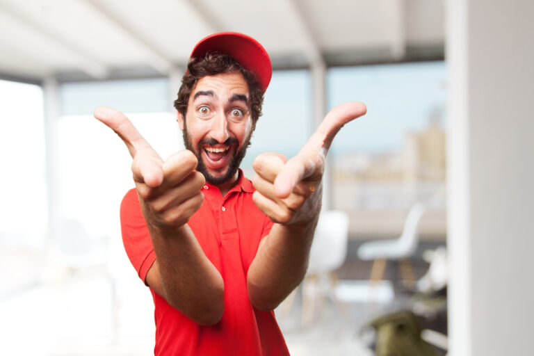 Crazy dealer happy expression