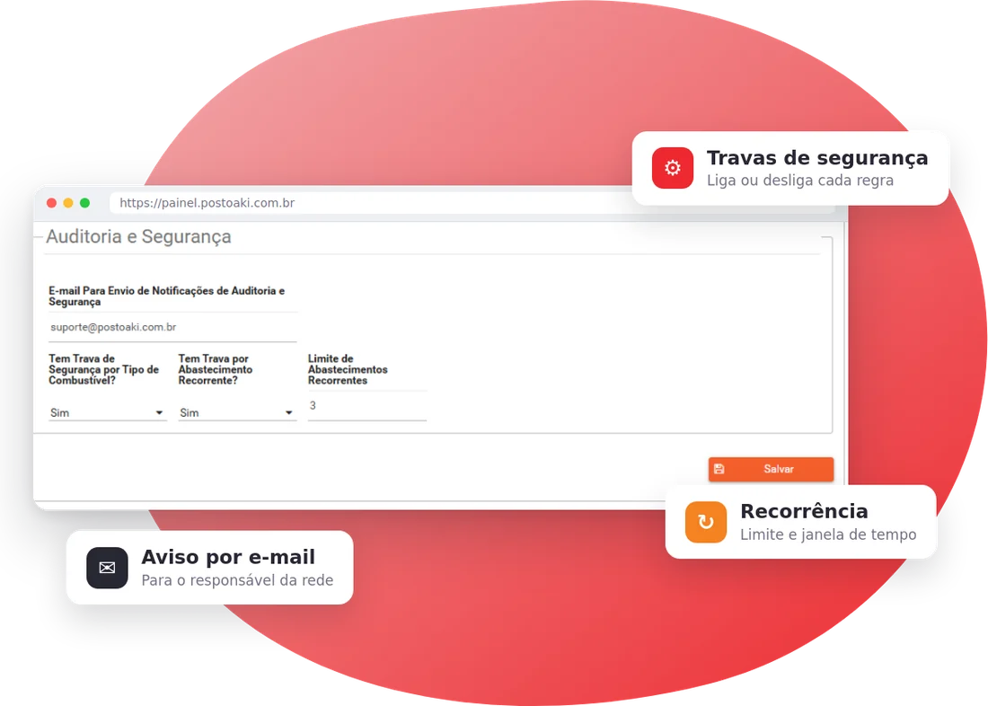 Parâmetros de auditoria e segurança