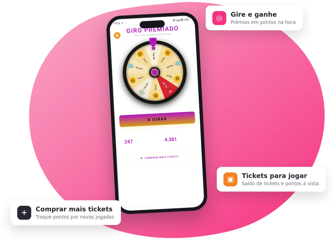 Jogo Giro Premiado (roleta) no app